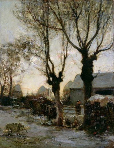 Farmyard in Winter by James Lawton Wingate